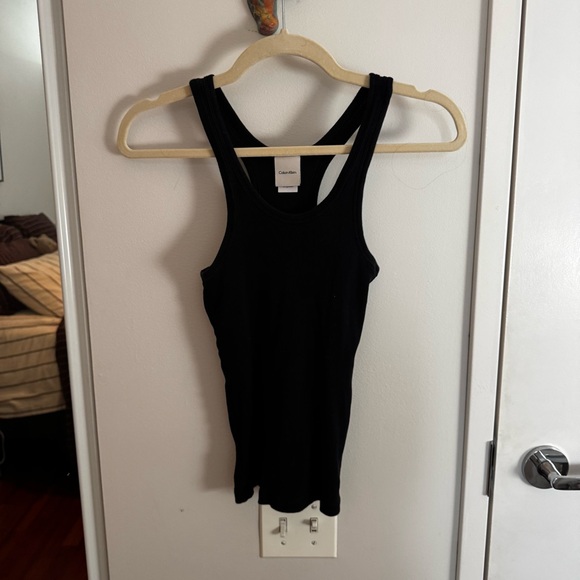 CALVIN KLEIN bundle of two - black and charcoal ribbed tanks - Picture 2 of 7